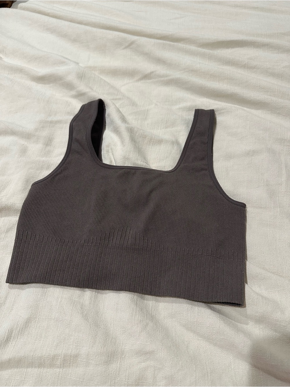 JoyLab Charcoal Ribbed Scoop Sports Bra